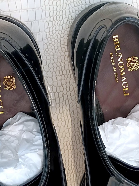 Bruno Magli Arno Sera Plain-toe Balmoral Oxfords Black Patent main image 15
